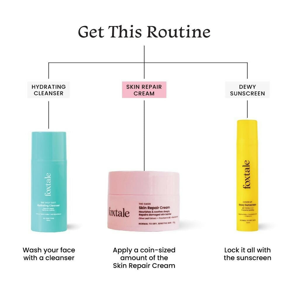 Foxtale Skin Repair Cream With Olive Leaf Extract, Provitamin B5 & Niacinamide