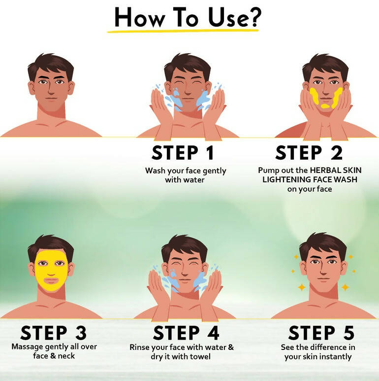 Muuchstac Herbal Skin Lightening Haldi Face Wash For Men - DrMediCart
