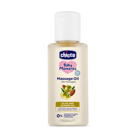 Chicco Baby Moments Massage Oil For Moisturised Skin, Nourished Hair & Scalp