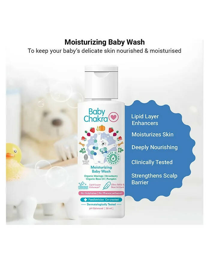 BabyChakra Wash, Shampoo, Massage Oil Hair Oil & Coconut Oil for Babies Combo