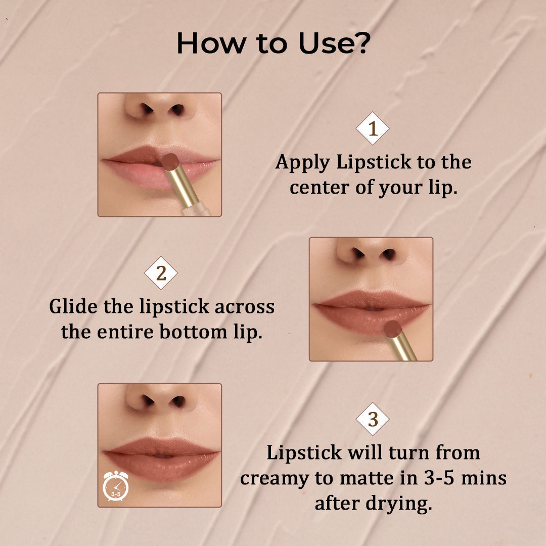The Natural Wash Silky Matte Fusion Longstay Bullet Lipstick - Solar Rust