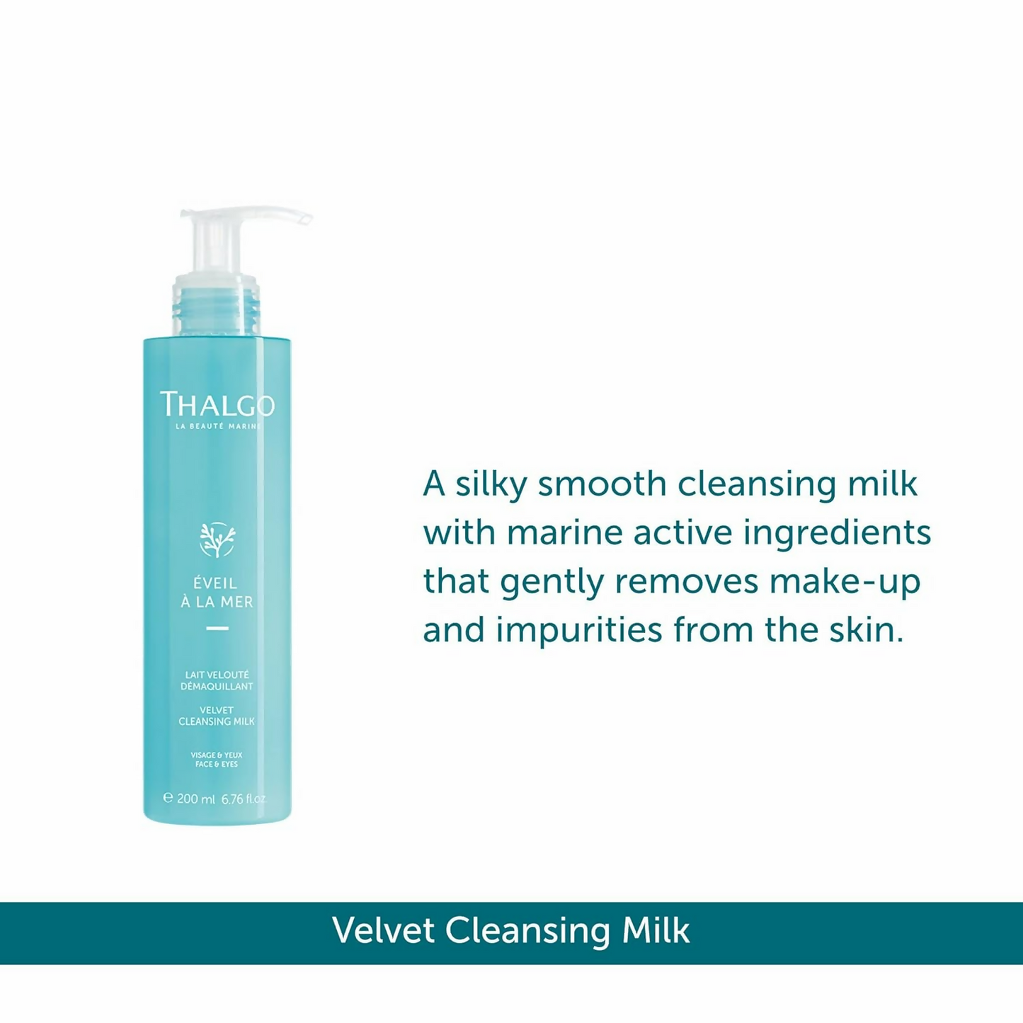 Thalgo Velvet Cleansing Milk - Gentle Cleansing Milk with Castor & Grape Seed Oils