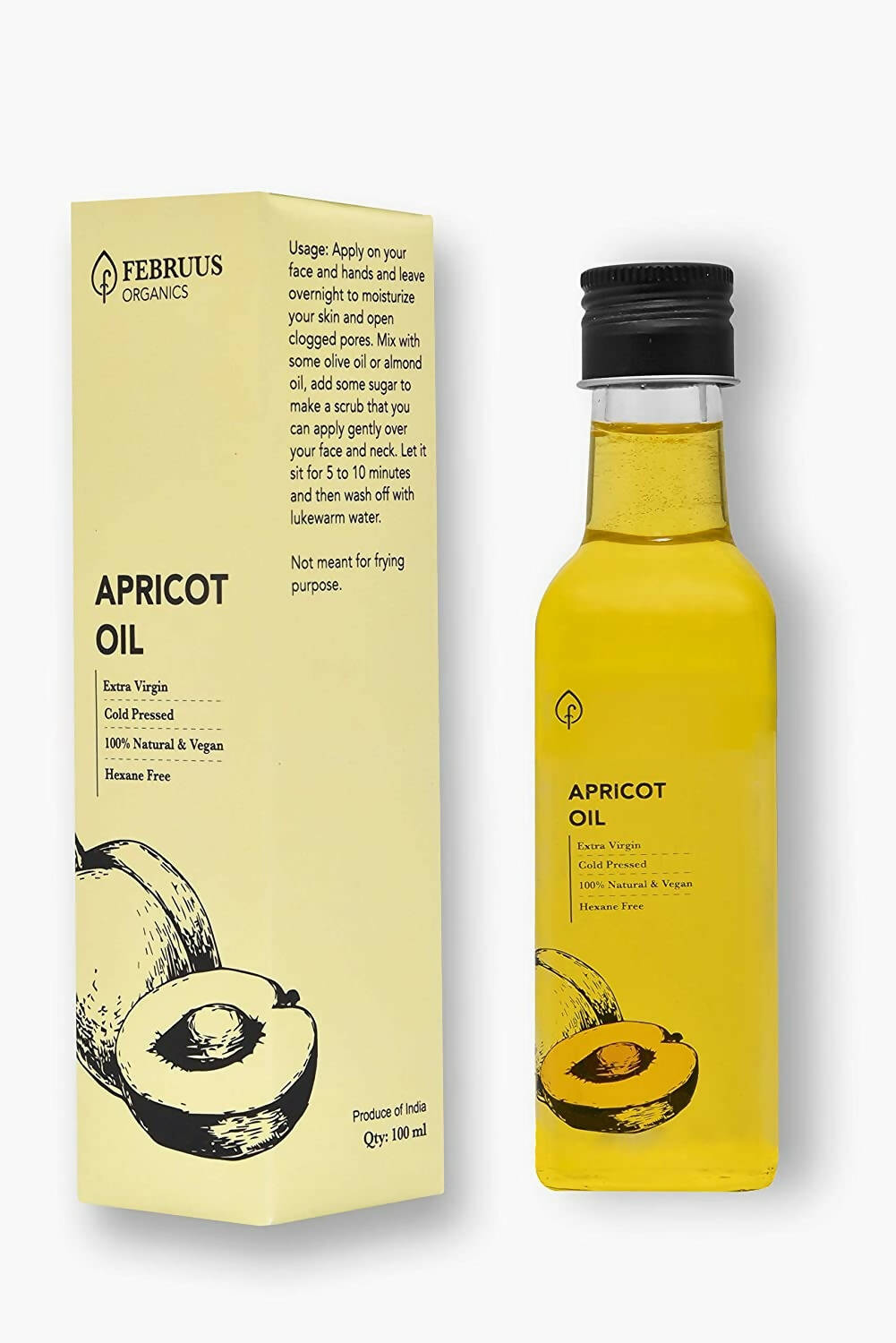 Februus Organics Cold Pressed Apricot Oil - DrMediCart