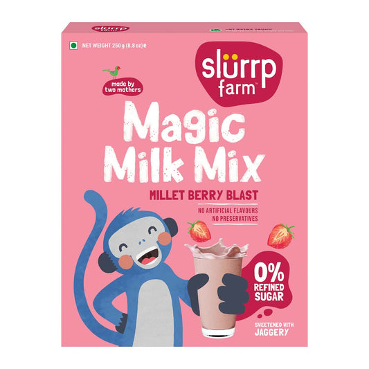 Slurrp Farm Berry Blast Milk Mix Sweetened with Jaggery Powder