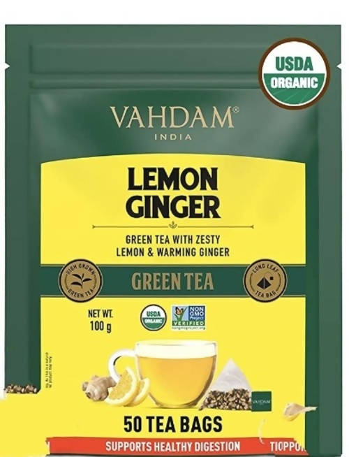Buy Vahdam Lemon Ginger Green Tea from DrMediCart, Ship from India to USA