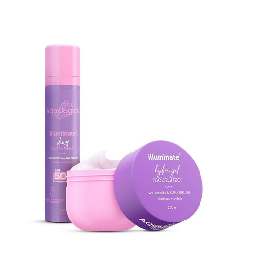 Aqualogica Skin Illuminate Duo With Illuminate Sunscreen And Hydra Gel Moisturizer