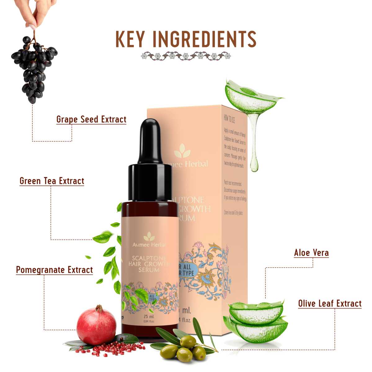 Avimee Herbal Keshpallav Hair Oil And Scalptone Hair Growth Serum Combo