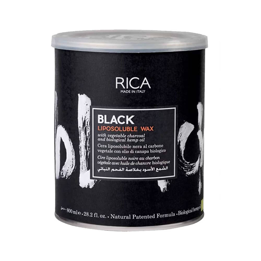 Rica Black Liposoluble Wax With Vegetable Charcoal, For All Skin Types
