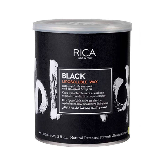 Rica Black Liposoluble Wax With Vegetable Charcoal, For All Skin Types
