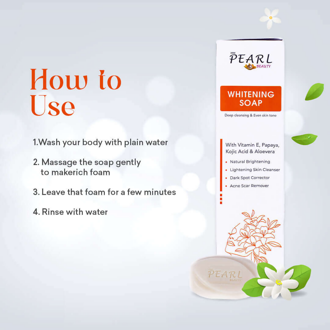 ARM Pearl Beauty Whitening Soap With Kojic Acid & Papaya