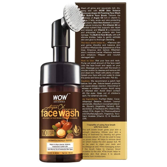 Buy Wow Skin Science Moroccan Argan Oil Foaming Face Wash from DrMediCart, Ship from India to USA