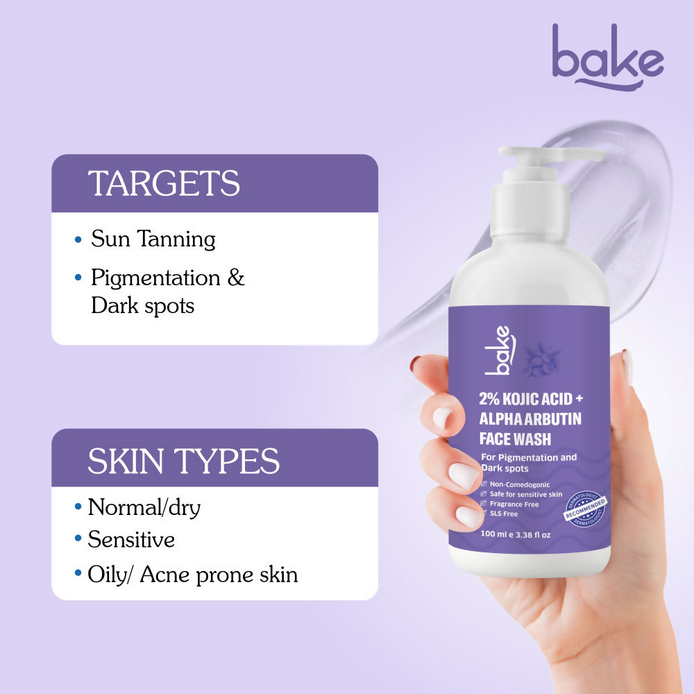 Bake 2% Kojic Acid Face Wash With Alpha Arbutin