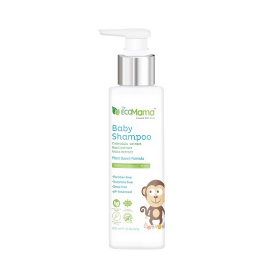 The Eco Mama Baby Shampoo With Aloevera, Basil Leaf Extract