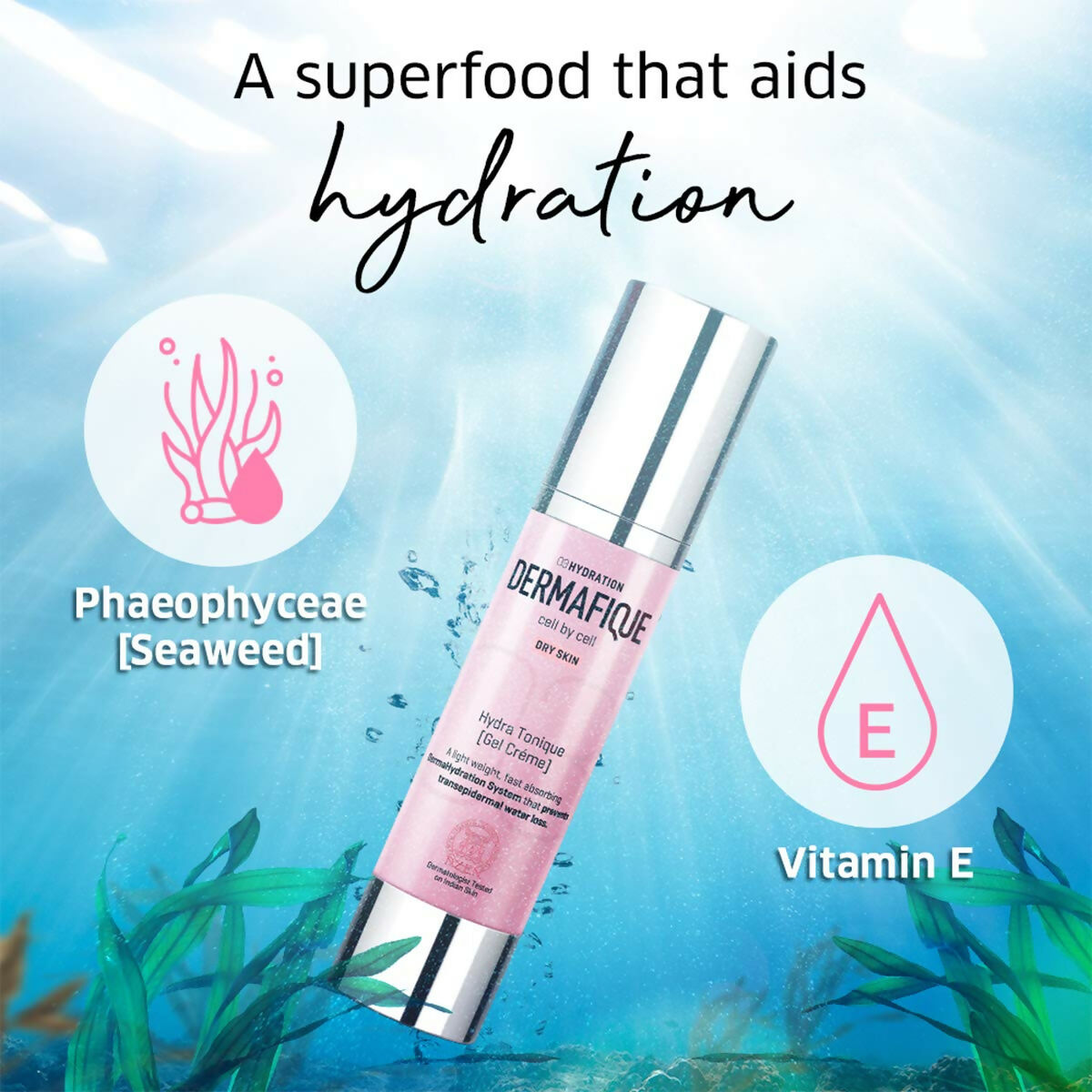 Dermafique Hydra Tonique Gel Creme With Shea Butter, Hydrating Moisturizer For Dry Skin