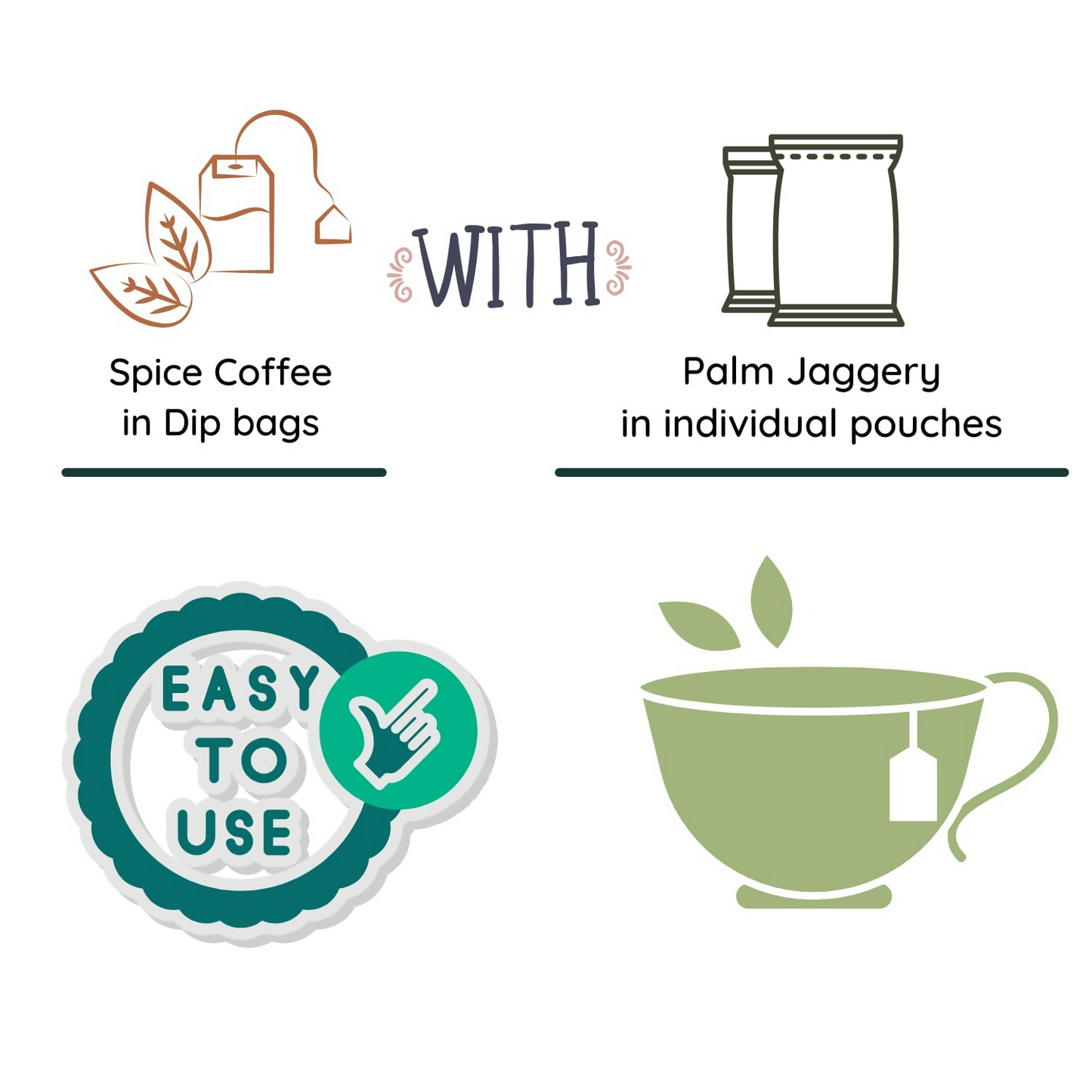 Satvi Wellness Chukkukappi with Karpooravalli/ Panikoorkka and Palm jaggery Blend of Coffee