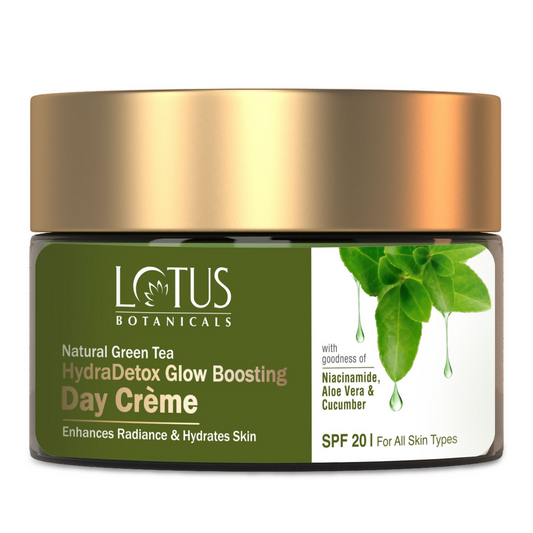 Lotus Botanicals Natural Green Tea Hydradetox Glow Boosting Day Cream Spf 20