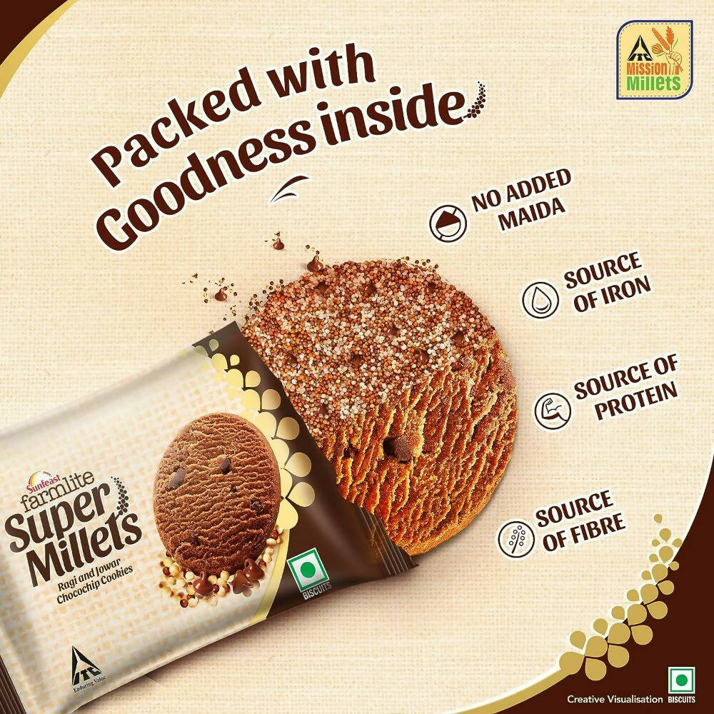 Sunfeast Farmlite Super Millets Chocochip Cookies - Drmedicart