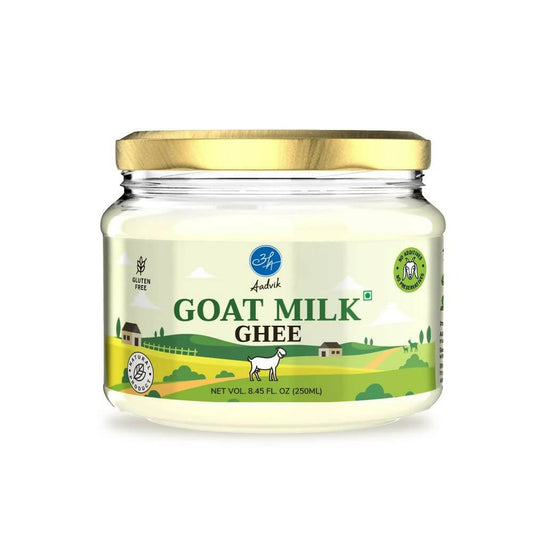 Aadvik A2 Goat Milk Ghee Infused with Garlic | Made From Grass Fed Goat Milk | Pure Organic Ghee