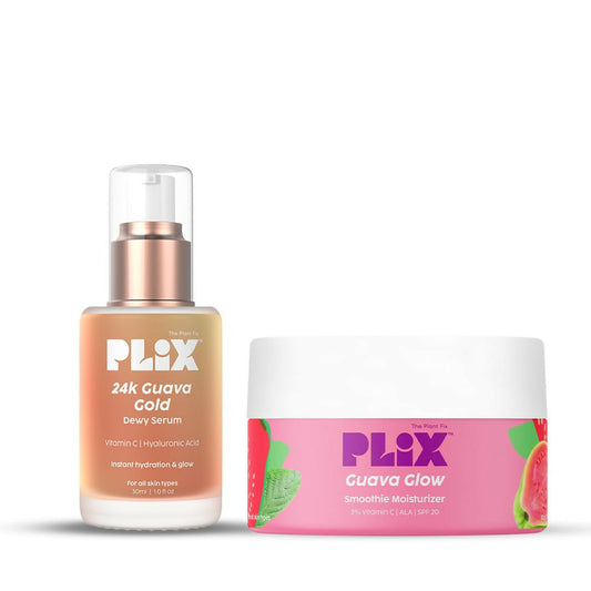 PLIX The Plant Fix 24k Guava Gold Lightweight Face Serum and Moisturizer Combo