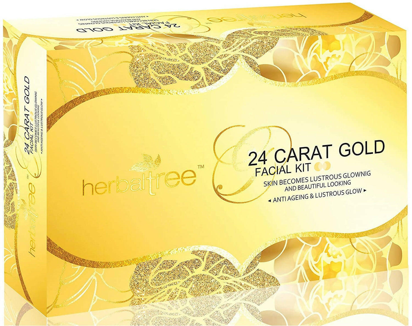 Herbal Tree 24 Carat Gold Facial kit For Anti-Ageing, Gold Radiance & Instant Glow