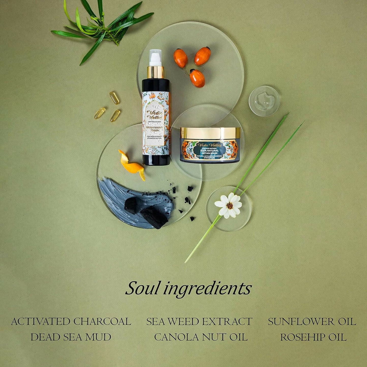Vedic Valley 100% Natural Detan Face Mask & Face Mist Combo