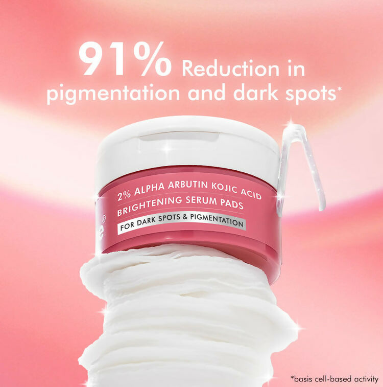 mCaffeine Clear Glow 2% Alpha Arbutin Kojic Acid Brightening Serum Pads