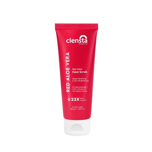Clensta Red Aloe Vera Skin Glow Face Scrub