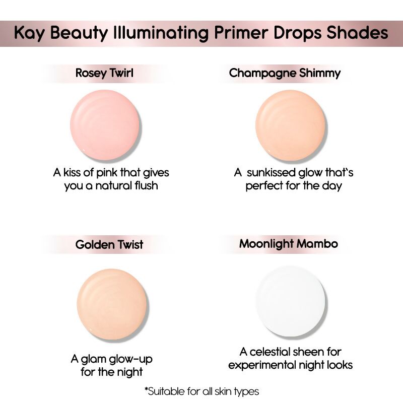 Kay Beauty By Katrina Kaif Illuminating Primer Drops - Rosey Twirl