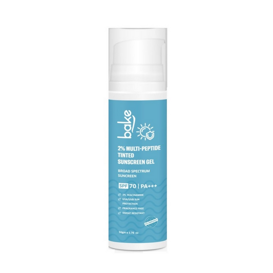 Bake 2% Multi Peptide Tinted Sunscreen Gel SPF 70 PA+++