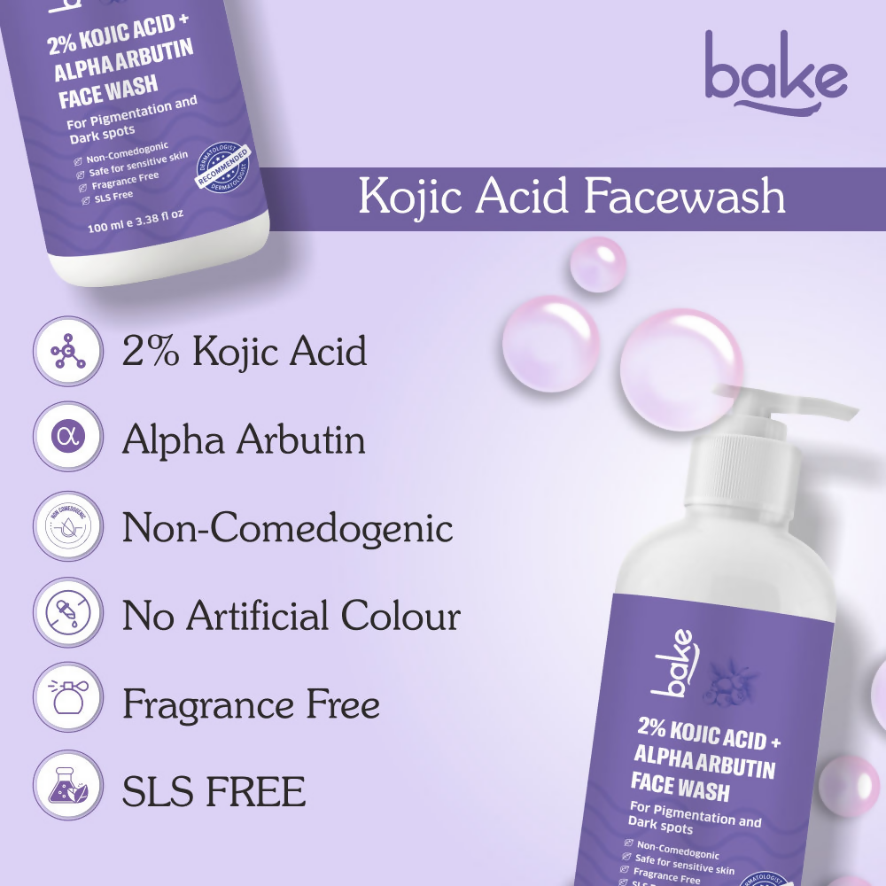 Bake 2% Kojic Acid Face Wash With Alpha Arbutin