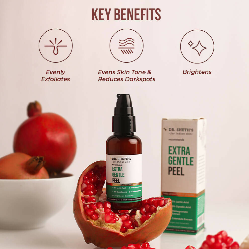 Dr. Sheth's Extra Gentle Peel With 10% AHA, For Even-Toned & Bright Skin, For All Skin Types