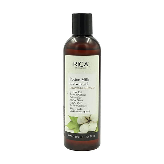 Rica Cotton Milk Pre-Wax Gel Cleansing Waxing Hair Cleaning with Naural Extracts for Hydration & Softening Skin