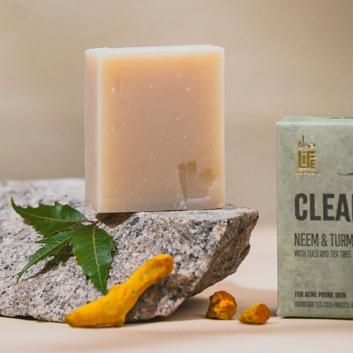 Isha Life Cleanse. Neem And Turmeric With Tulsi And Tea Tree Handcrafted Soap