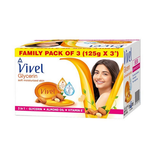 Vivel Glycerin Bathing Bar Soap For Soft Moisturized Skin