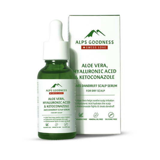 Alps Goodness Aloe Vera, Hyaluronic Acid & Ketoconazole Anti Dandruff Scalp Serum For Dry Scalp
