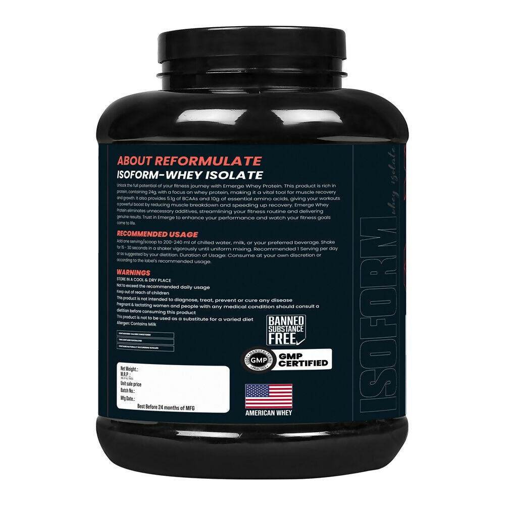 Reformulate I Isoform I Whey Isolate I Your Daily Meal Replacement Formula I 27G Protein | 6.1G BCAA | 12.9G EAA | O g Sugar - Chocolate