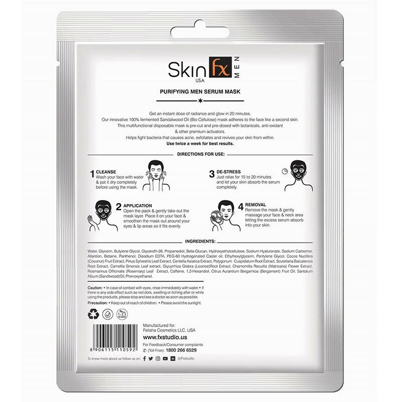 Skin Fx Purifying Serum Mask for Men