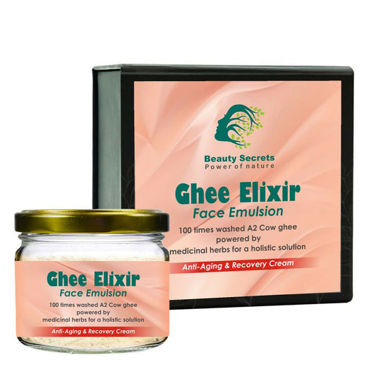 Beauty Secrets Ghee Elixir Ayurvedic Night Cream for Face infused with Collagen | Repair, Restore and Revive Naturally | Anti Aging Moisturizer