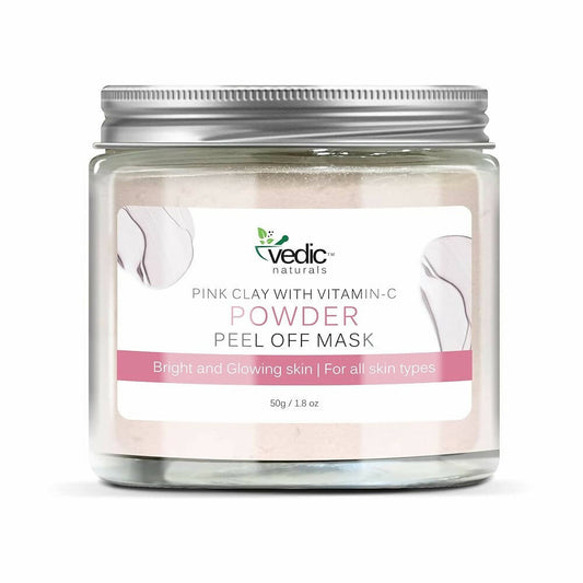 Vedic Naturals Pink Clay With Vitamin-C Powder Peel Off Mask