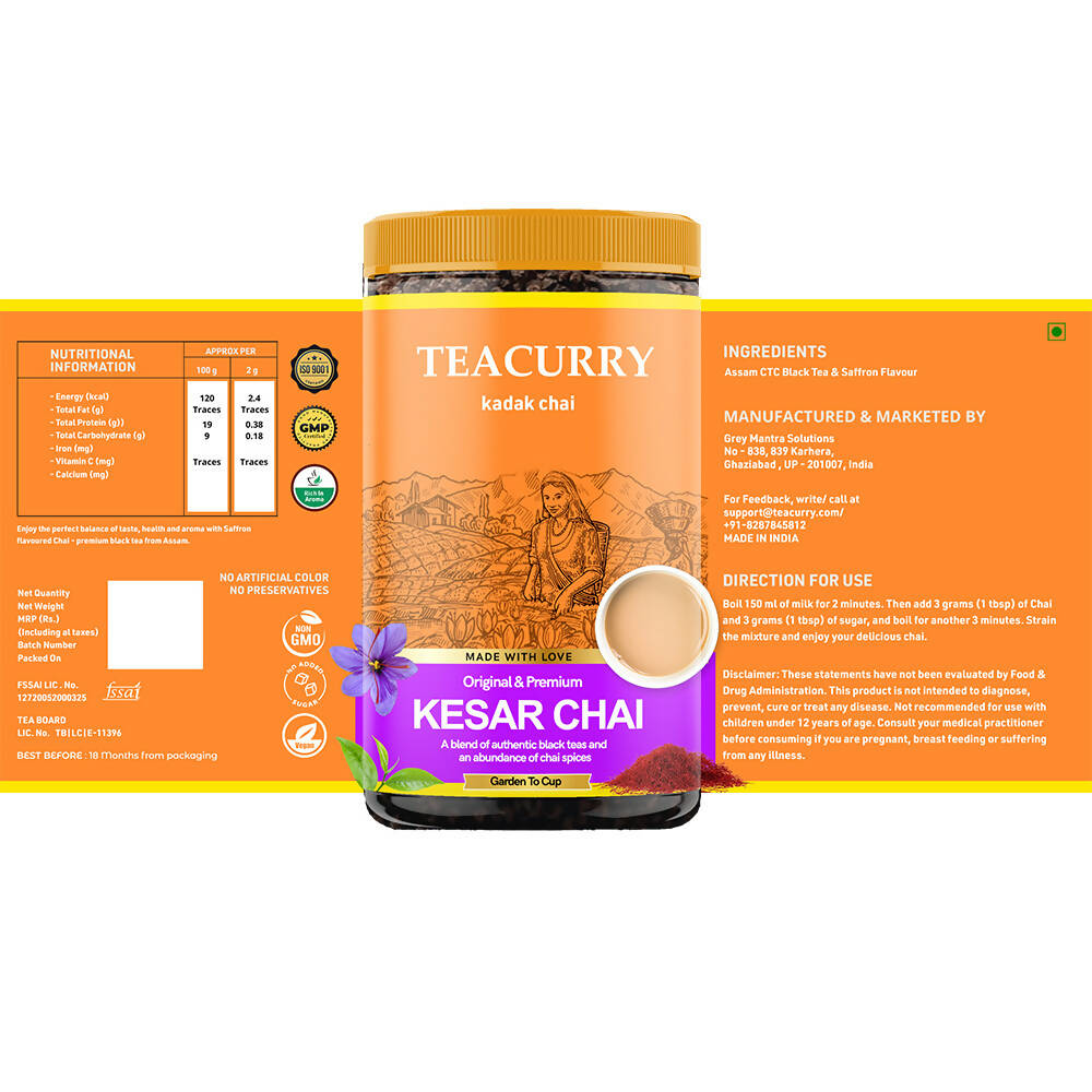 Teacurry Kesar Chai Powder - Drmedicart