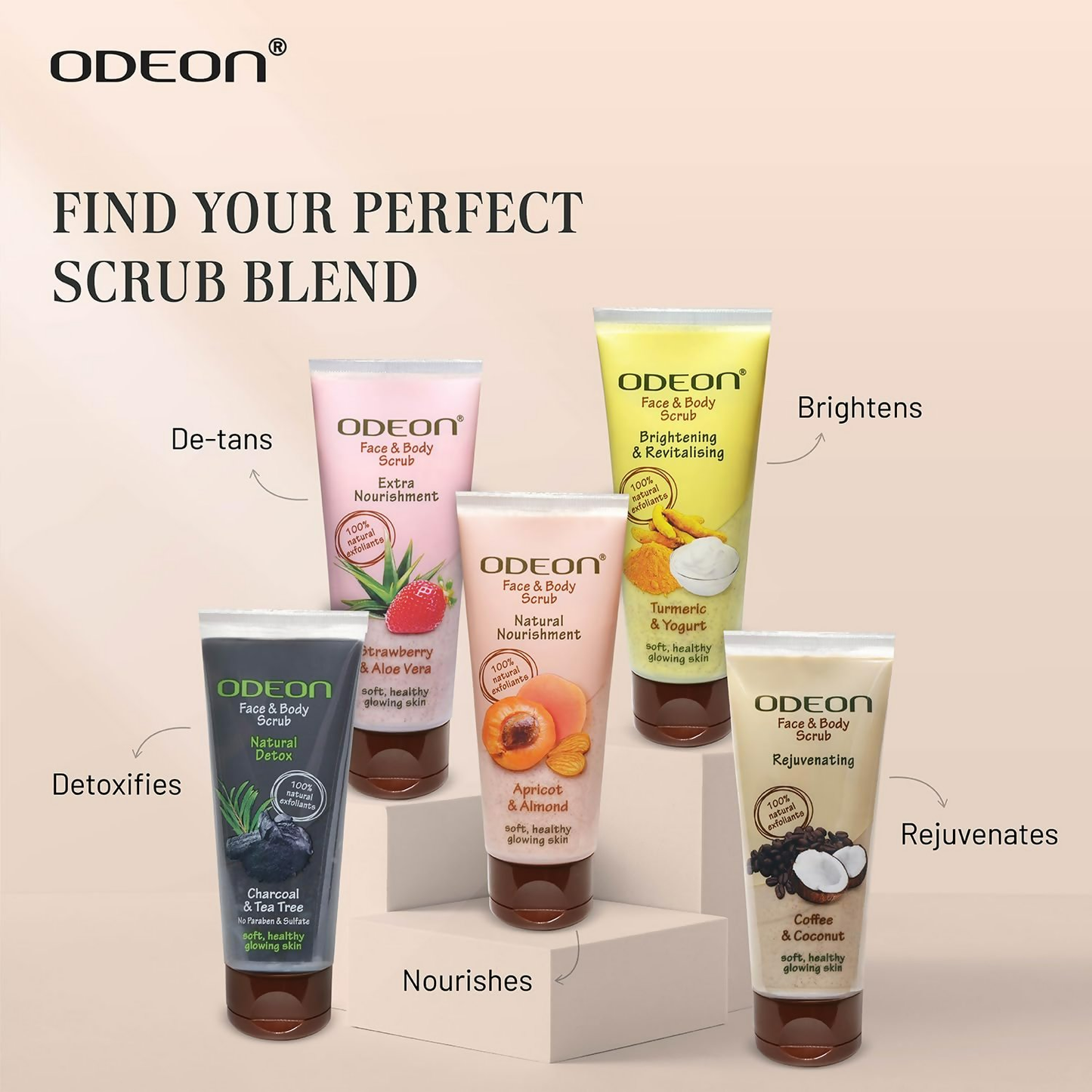 Odeon Apricot & Almond Face & Body Scrub