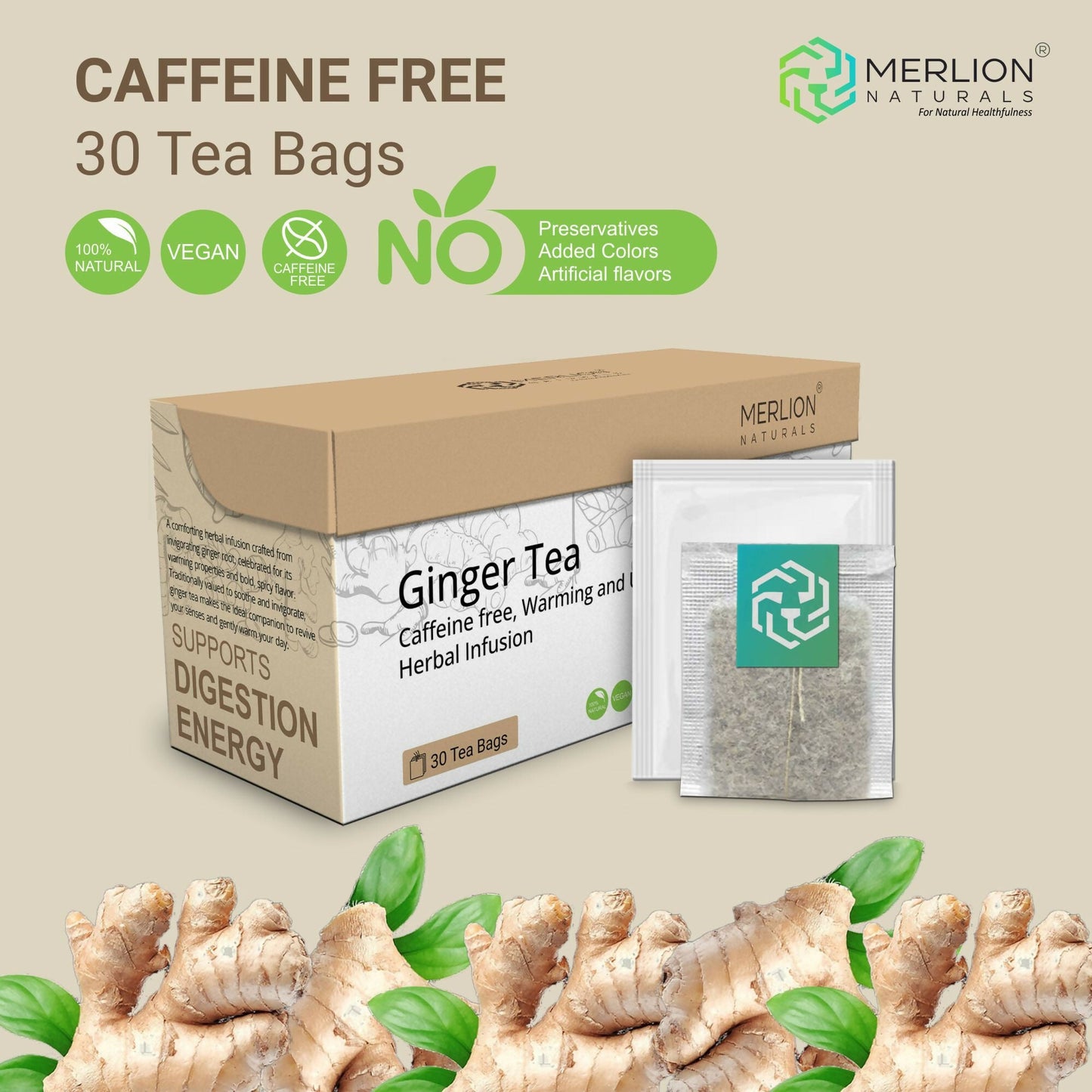 Merlion Naturals Ginger Tea Bags