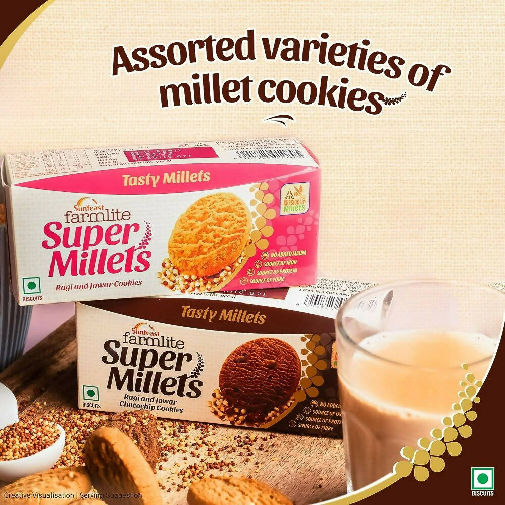 Sunfeast Farmlite Super Millets Chocochip Cookies - Drmedicart