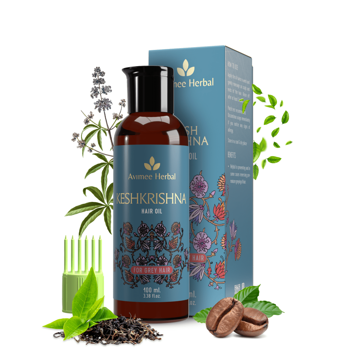 Avimee Herbal Anti Grey Kit - Hair Oil And Scalp Spray - Fights Grey Hair