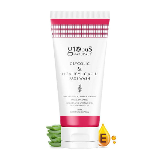 Globus Naturals Pimple Clear Glycolic & Salicylic Acid Face Wash