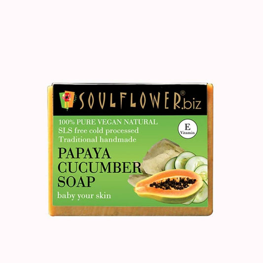 Buy Soulflower Papaya And Cucumber Handmade Soap from DrMediCart, Ship from India to USA