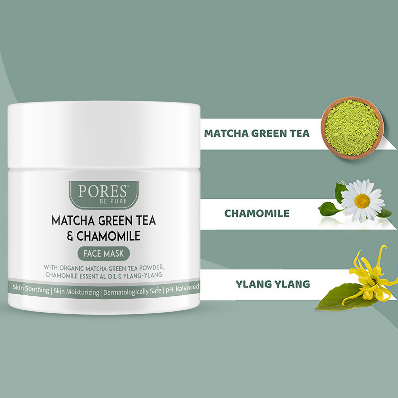 Pores Be Pure Matcha Green Tea Clay Face Mask With Green Tea