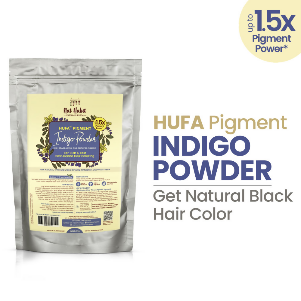 Nat Habit Hufa Pigment Indigo Powder Natural Hair Color