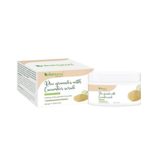 The Eco Mama Rice Granules With Cucumber Face Scrub