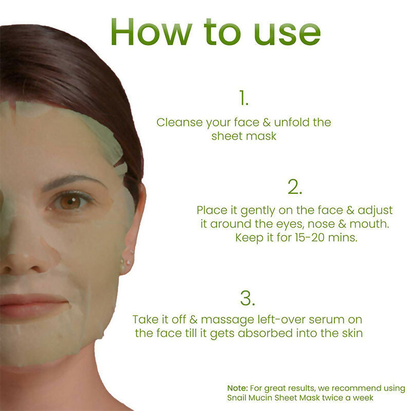 Professional O3+ Snail Mucin Instant Glass Sheet Mask